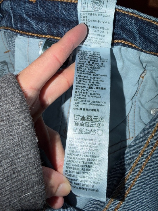 Levi's 501 Mid Thigh Women’s Shorts in Dark Blue - Picture 5 of 6